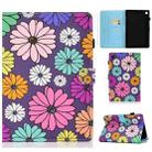 For Huawei MatePad SE Sewing Thread Horizontal Painted Tablet Leather Case(Daisy) - 1