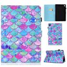 For Huawei MatePad SE Sewing Thread Horizontal Painted Tablet Leather Case(Color Fish Scales) - 1