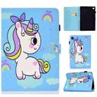 For Huawei MatePad SE Sewing Thread Horizontal Painted Tablet Leather Case(Rainbow Unicorn) - 1