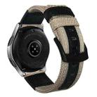 20mm Universal Nylon Leather Watch Band(Khaki) - 1