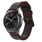 20mm Universal Nylon Leather Watch Band(Brown) - 1