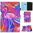 For Huawei MatePad SE Sewing Thread Horizontal Painted Tablet Leather Case(Flamingo) - 1