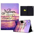 For Huawei MatePad SE Colored Drawing Horizontal Flip Tablet Leather Case(Seawater) - 1