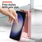 For Samsung Galaxy S23 Ultra 5G Electroplating Pen Slot Phone Case with Holder(Rose Gold) - 5