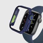 For Apple Watch Series SE SE 2 / 6 / SE / 5 / 4 44mm Film PC Watch Case with Detachable Button(Dark Blue) - 1