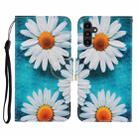 For Samsung Galaxy A24 4G Colored Drawing Pattern Flip Leather Phone Case(Daisy) - 1