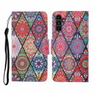 For Samsung Galaxy A24 4G Colored Drawing Pattern Flip Leather Phone Case(Diamond Kaleidoscope) - 1