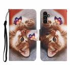 For Samsung Galaxy A24 4G Colored Drawing Pattern Flip Leather Phone Case(Butterfly Cat) - 1