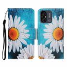 For Xiaomi Redmi 12C Colored Drawing Pattern Flip Leather Phone Case(Chrysanthemum) - 1