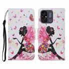 For Xiaomi Redmi 12C Colored Drawing Pattern Flip Leather Phone Case(Dancing Girl) - 1