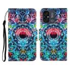 For Xiaomi Redmi 12C Colored Drawing Pattern Flip Leather Phone Case(Mandala) - 1