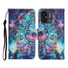 For Xiaomi Redmi 12C Colored Drawing Pattern Flip Leather Phone Case(Star Mandala) - 1