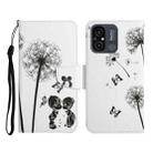 For Xiaomi Redmi 12C Colored Drawing Pattern Flip Leather Phone Case(Dandelion) - 1