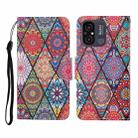 For Xiaomi Redmi 12C Colored Drawing Pattern Flip Leather Phone Case(Diamond Totem) - 1
