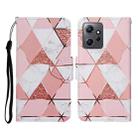 For Xiaomi Redmi Note 12 4G Global Colored Drawing Pattern Flip Leather Phone Case(Marble) - 1