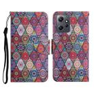 For Xiaomi Redmi Note 12 4G Global Colored Drawing Pattern Flip Leather Phone Case(Diamond Kaleidoscope) - 1