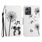 For Xiaomi Redmi Note 12 4G Global Colored Drawing Pattern Flip Leather Phone Case(Dandelion) - 1