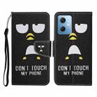 For Xiaomi Redmi Note 12 5G Global/Poco X5 Colored Drawing Pattern Flip Leather Phone Case(Penguin) - 1