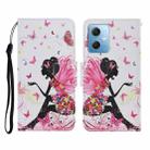 For Xiaomi Redmi Note 12 5G Global/Poco X5 Colored Drawing Pattern Flip Leather Phone Case(Dancing Girl) - 1