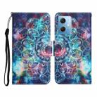 For Xiaomi Redmi Note 12 5G Global/Poco X5 Colored Drawing Pattern Flip Leather Phone Case(Star Mandala) - 1