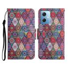 For Xiaomi Redmi Note 12 5G Global/Poco X5 Colored Drawing Pattern Flip Leather Phone Case(Diamond Kaleidoscope) - 1