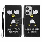 For Xiaomi Redmi Note 12 Pro 5G/Poco X5 Pro Colored Drawing Pattern Flip Leather Phone Case(Penguin) - 1