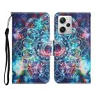 For Xiaomi Redmi Note 12 Pro 5G/Poco X5 Pro Colored Drawing Pattern Flip Leather Phone Case(Star Mandala) - 1