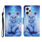 For Xiaomi Redmi Note 12 Pro 5G/Poco X5 Pro Colored Drawing Pattern Flip Leather Phone Case(Little Leopard) - 1