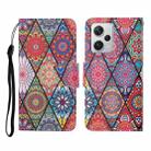 For Xiaomi Redmi Note 12 Pro 5G/Poco X5 Pro Colored Drawing Pattern Flip Leather Phone Case(Diamond Totem) - 1