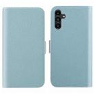 For Samsung Galaxy A34 5G Candy Color Litchi Texture Leather Phone Case(Light Blue) - 1