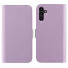 For Samsung Galaxy A34 5G Candy Color Litchi Texture Leather Phone Case(Light Purple) - 1