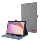 For Lenovo Tab M9 Fabric Leather Tablet Case(Grey) - 1