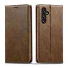 For Samsung Galaxy A34 5G LC.IMEEKE RFID Anti-theft Leather Phone Case(Brown) - 1