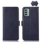 For Nokia G22 4G Crazy Horse Top Layer Cowhide Leather Phone Case(Blue) - 1