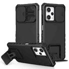 For Xiaomi Redmi Note 12 Pro 5G / Poco X5 Pro Stereoscopic Holder Sliding Camshield Phone Case(Black) - 1
