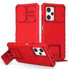 For Xiaomi Redmi Note 12 Pro 5G / Poco X5 Pro Stereoscopic Holder Sliding Camshield Phone Case(Red) - 1