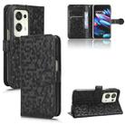 For OPPO Find N2 Honeycomb Dot Texture Leather Phone Case(Black) - 1