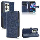 For OPPO Find N2 Honeycomb Dot Texture Leather Phone Case(Blue) - 1