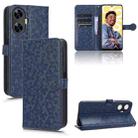 For Realme C55 4G Honeycomb Dot Texture Leather Phone Case(Blue) - 1