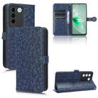 For vivo V27e / S16e Honeycomb Dot Texture Leather Phone Case(Blue) - 1