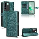 For vivo V27e / S16e Honeycomb Dot Texture Leather Phone Case(Green) - 1