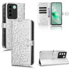 For vivo V27e / S16e Honeycomb Dot Texture Leather Phone Case(Silver) - 1