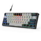 AULA F3261 Type-C Wired Hot Swappable 61 Keys RGB Mechanical Keyboard(Black Grey Tea Shaft) - 1