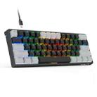 AULA F3261 Type-C Wired Hot Swappable 61 Keys RGB Mechanical Keyboard(Grey Black Green Shaft) - 1