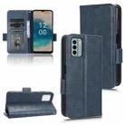 For Nokia G22 4G Symmetrical Triangle Leather Phone Case(Blue) - 1