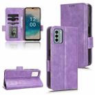 For Nokia G22 4G Symmetrical Triangle Leather Phone Case(Purple) - 1