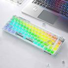 AULA F68 Transparent Customized Wired/Wireless/Bluetooth Three Model RGB Pluggable Mechanical Keyboard(White Transparent) - 1