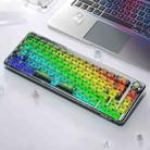 AULA F68 Transparent Customized Wired/Wireless/Bluetooth Three Model RGB Pluggable Mechanical Keyboard(Black Transparent) - 1