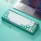 AULA F68 Transparent Customized Wired/Wireless/Bluetooth Three Model RGB Pluggable Mechanical Keyboard(Green Transparent) - 1