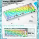 AULA F68 Transparent Customized Wired/Wireless/Bluetooth Three Model RGB Pluggable Mechanical Keyboard(Green Transparent) - 5